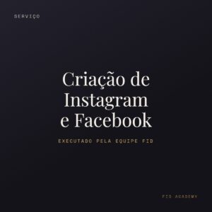 Capa: Criação de Instagram e Facebook — FID Academy